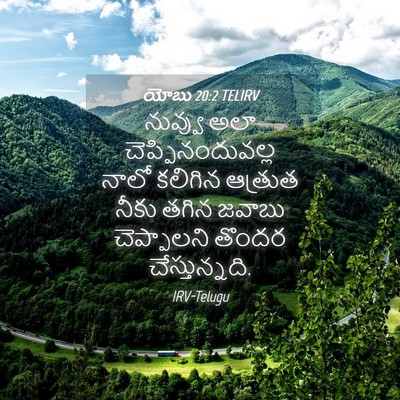 Picture 04 - యోబు 20:2 TELIRV - నువ్వు అలా - Bible Verse Picture