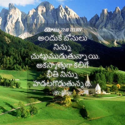Picture 04 - యోబు 22:10 TELIRV - అందుకే బోనులు - Bible Verse Picture