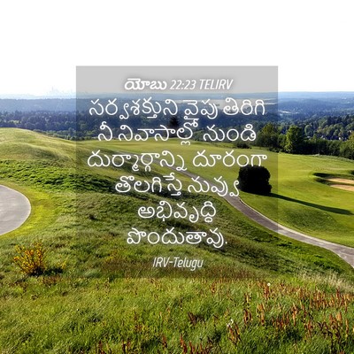 Picture 04 - యోబు 22:23 TELIRV - సర్వశక్తుని వైపు - Bible Verse Picture
