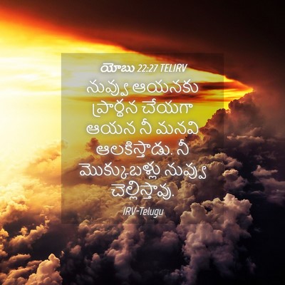 Picture 04 - యోబు 22:27 TELIRV - నువ్వు ఆయనకు - Bible Verse Picture