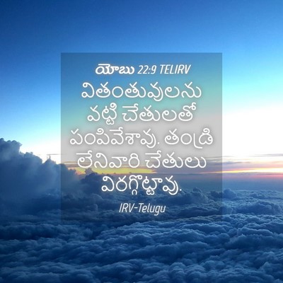 Picture 04 - యోబు 22:9 TELIRV - వితంతువులను వట్టి - Bible Verse Picture