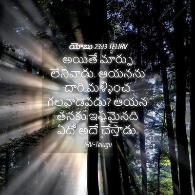Picture 04 - యోబు 23:13 TELIRV - అయితే మార్పు - Bible Verse Picture