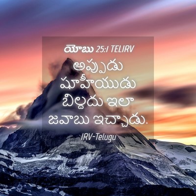 Picture 04 - యోబు 25:1 TELIRV - అప్పుడు షూహీయుడు - Bible Verse Picture
