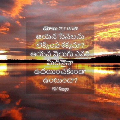 Picture 04 - యోబు 25:3 TELIRV - ఆయన సేనలను - Bible Verse Picture