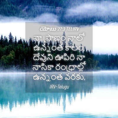 Picture 04 - యోబు 27:3 TELIRV - నా ప్రాణం నాలో - Bible Verse Picture