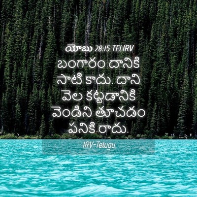 Picture 04 - యోబు 28:15 TELIRV - బంగారం దానికి - Bible Verse Picture
