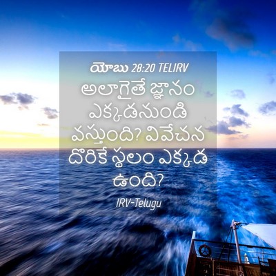 Picture 04 - యోబు 28:20 TELIRV - అలాగైతే జ్ఞానం - Bible Verse Picture