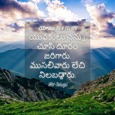 Picture 04 - యోబు 29:8 TELIRV - యువకులు నన్ను - Bible Verse Picture