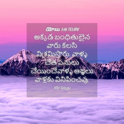 Picture 04 - యోబు 3:18 TELIRV - అక్కడ బంధితులైన - Bible Verse Picture