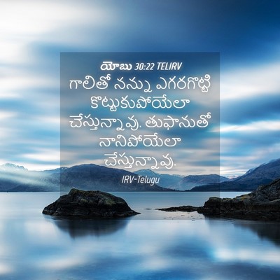 Picture 04 - యోబు 30:22 TELIRV - గాలితో నన్ను - Bible Verse Picture
