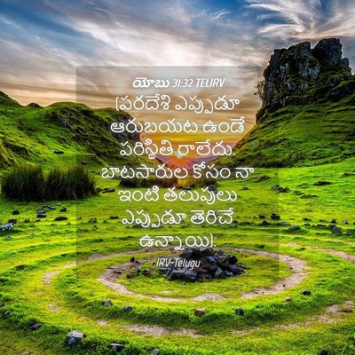Picture 04 - యోబు 31:32 TELIRV - (పరదేశి ఎప్పుడూ - Bible Verse Picture