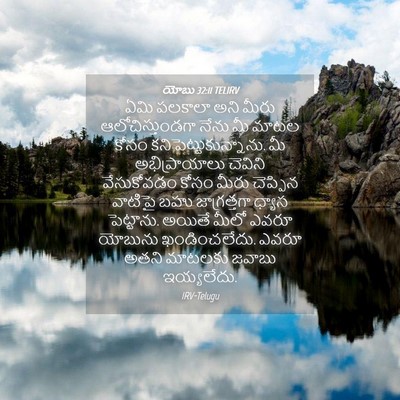Picture 04 - యోబు 32:11 TELIRV - ఏమి పలకాలా అని - Bible Verse Picture