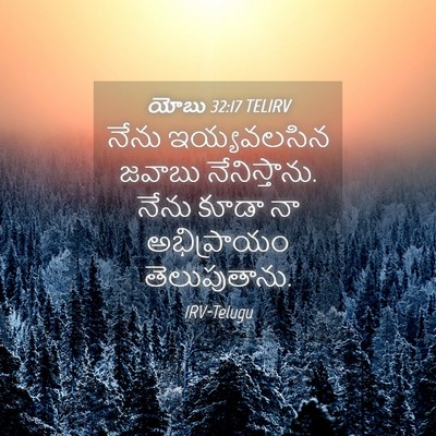 Picture 04 - యోబు 32:17 TELIRV - నేను ఇయ్యవలసిన - Bible Verse Picture