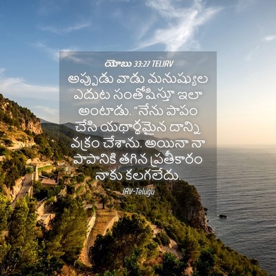 Picture 04 - యోబు 33:27 TELIRV - అప్పుడు వాడు - Bible Verse Picture