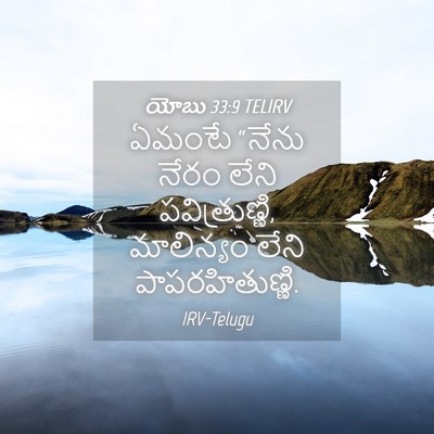 Picture 04 - యోబు 33:9 TELIRV - ఏమంటే “నేను నేరం - Bible Verse Picture