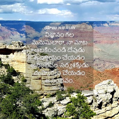Picture 04 - యోబు 34:10 TELIRV - విజ్ఞానం గల - Bible Verse Picture