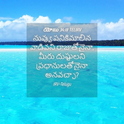 Picture 04 - యోబు 34:18 TELIRV - నువ్వు పనికిమాలిన - Bible Verse Picture