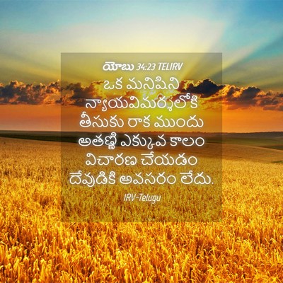 Picture 04 - యోబు 34:23 TELIRV - ఒక మనిషిని - Bible Verse Picture