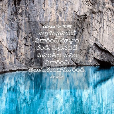 Picture 04 - యోబు 34:4 TELIRV - న్యాయమైనదేదో - Bible Verse Picture