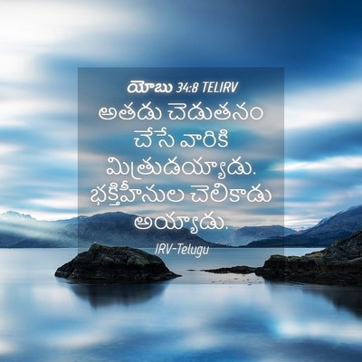 Picture 04 - యోబు 34:8 TELIRV - అతడు చెడుతనం చేసే - Bible Verse Picture