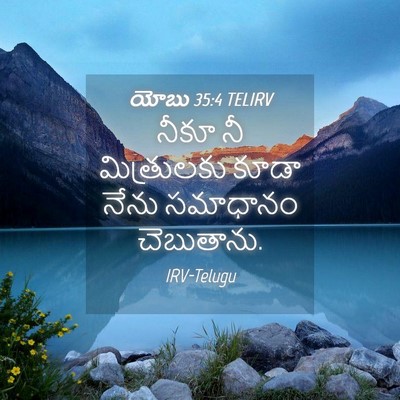 Picture 04 - యోబు 35:4 TELIRV - నీకూ నీ మిత్రులకు - Bible Verse Picture