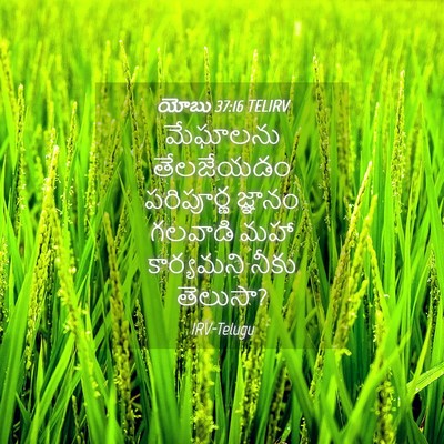 Picture 04 - యోబు 37:16 TELIRV - మేఘాలను తేలజేయడం - Bible Verse Picture