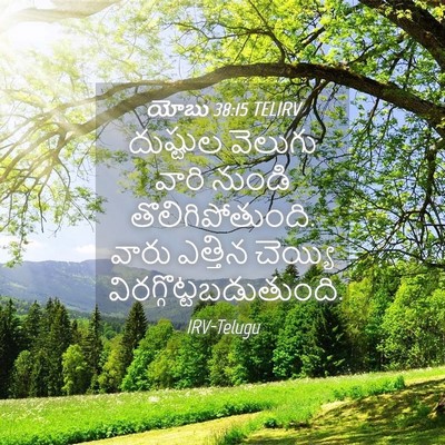 Picture 04 - యోబు 38:15 TELIRV - దుష్టుల వెలుగు - Bible Verse Picture