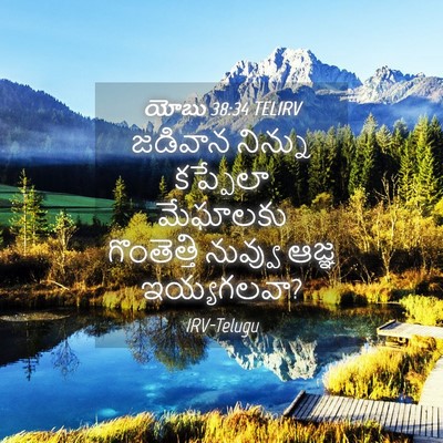 Picture 04 - యోబు 38:34 TELIRV - జడివాన నిన్ను - Bible Verse Picture