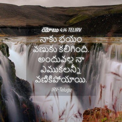 Picture 04 - యోబు 4:14 TELIRV - నాకు భయం వణుకు - Bible Verse Picture