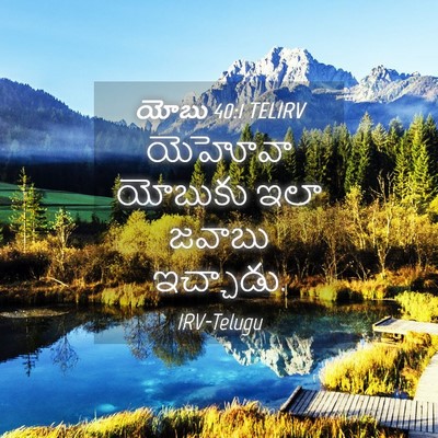 Picture 04 - యోబు 40:1 TELIRV - యెహోవా యోబుకు ఇలా - Bible Verse Picture