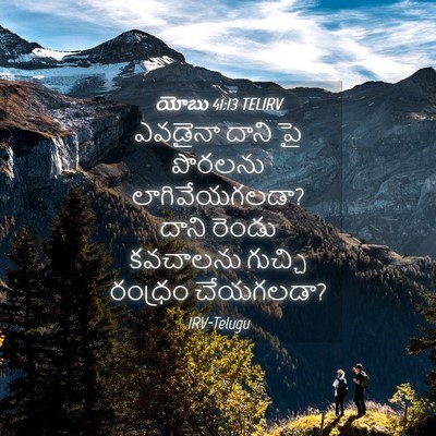 Picture 04 - యోబు 41:13 TELIRV - ఎవడైనా దాని పై - Bible Verse Picture