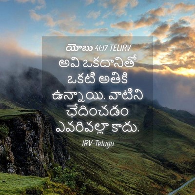 Picture 04 - యోబు 41:17 TELIRV - అవి ఒకదానితో ఒకటి - Bible Verse Picture