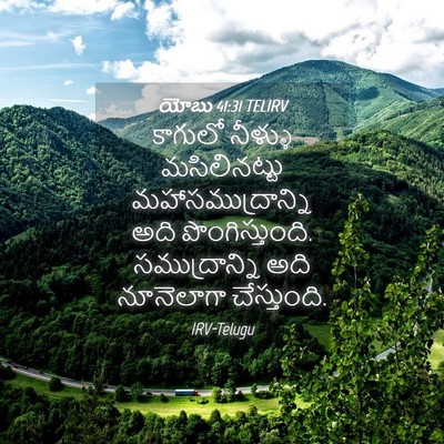 Picture 04 - యోబు 41:31 TELIRV - కాగులో నీళ్ళు - Bible Verse Picture