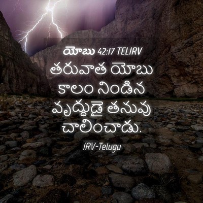 Picture 04 - యోబు 42:17 TELIRV - తరువాత యోబు కాలం - Bible Verse Picture