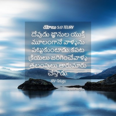 Picture 04 - యోబు 5:13 TELIRV - దేవుడు జ్ఞానుల - Bible Verse Picture