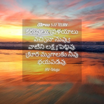 Picture 04 - యోబు 5:22 TELIRV - కరువులు, ప్రళయాలు - Bible Verse Picture