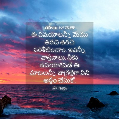 Picture 04 - యోబు 5:27 TELIRV - ఈ విషయాలన్నీ మేము - Bible Verse Picture