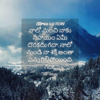 Picture 04 - యోబు 6:13 TELIRV - నాలో నుంచి నాకు - Bible Verse Picture