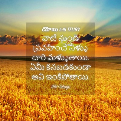 Picture 04 - యోబు 6:18 TELIRV - వాటి నుండి - Bible Verse Picture