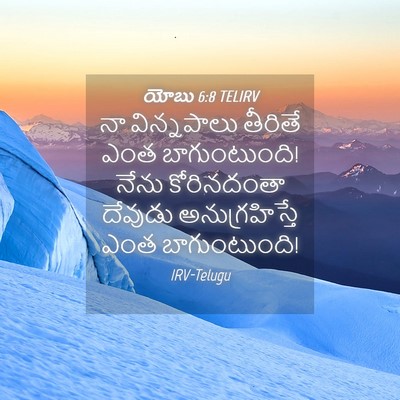 Picture 04 - యోబు 6:8 TELIRV - నా విన్నపాలు - Bible Verse Picture