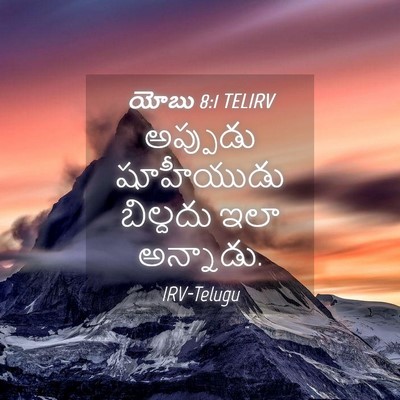 Picture 04 - యోబు 8:1 TELIRV - అప్పుడు షూహీయుడు - Bible Verse Picture