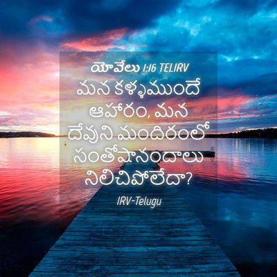 Picture 04 - యోవేలు 1:16 TELIRV - మన కళ్ళముందే - Bible Verse Picture