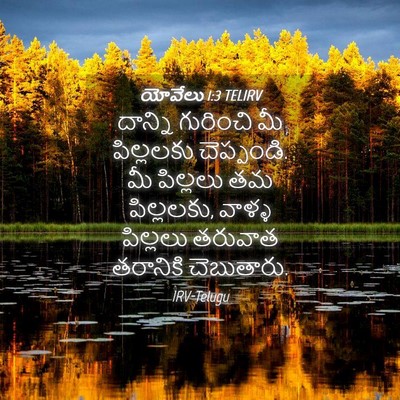 Picture 04 - యోవేలు 1:3 TELIRV - దాన్ని గురించి మీ - Bible Verse Picture