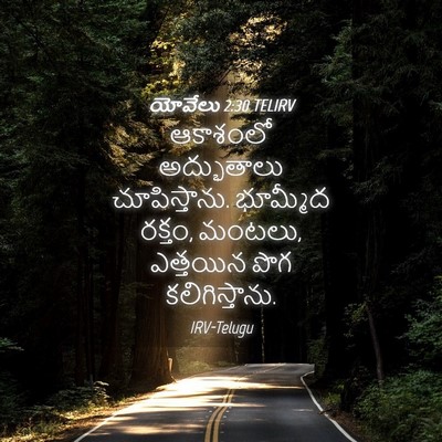Picture 04 - యోవేలు 2:30 TELIRV - ఆకాశంలో అద్భుతాలు - Bible Verse Picture