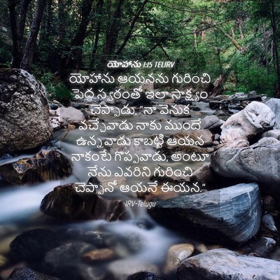 Picture 04 - యోహాను 1:15 TELIRV - యోహాను ఆయనను - Bible Verse Picture