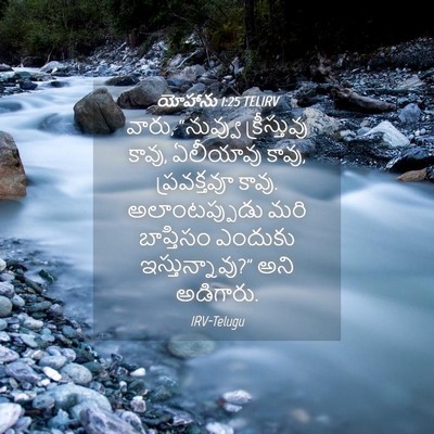 Picture 04 - యోహాను 1:25 TELIRV - వారు, “నువ్వు - Bible Verse Picture
