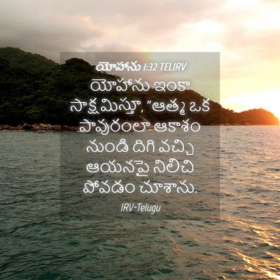 Picture 04 - యోహాను 1:32 TELIRV - యోహాను ఇంకా - Bible Verse Picture
