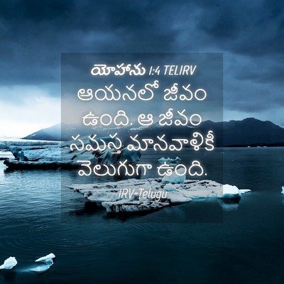 Picture 04 - యోహాను 1:4 TELIRV - ఆయనలో జీవం ఉంది. ఆ - Bible Verse Picture