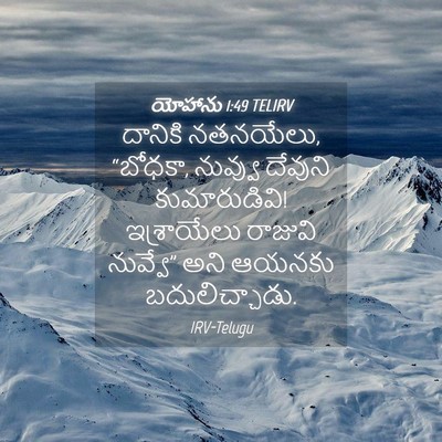 Picture 04 - యోహాను 1:49 TELIRV - దానికి నతనయేలు, - Bible Verse Picture