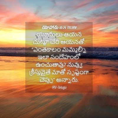 Picture 04 - యోహాను 10:24 TELIRV - యూదులు ఆయన చుట్టూ - Bible Verse Picture